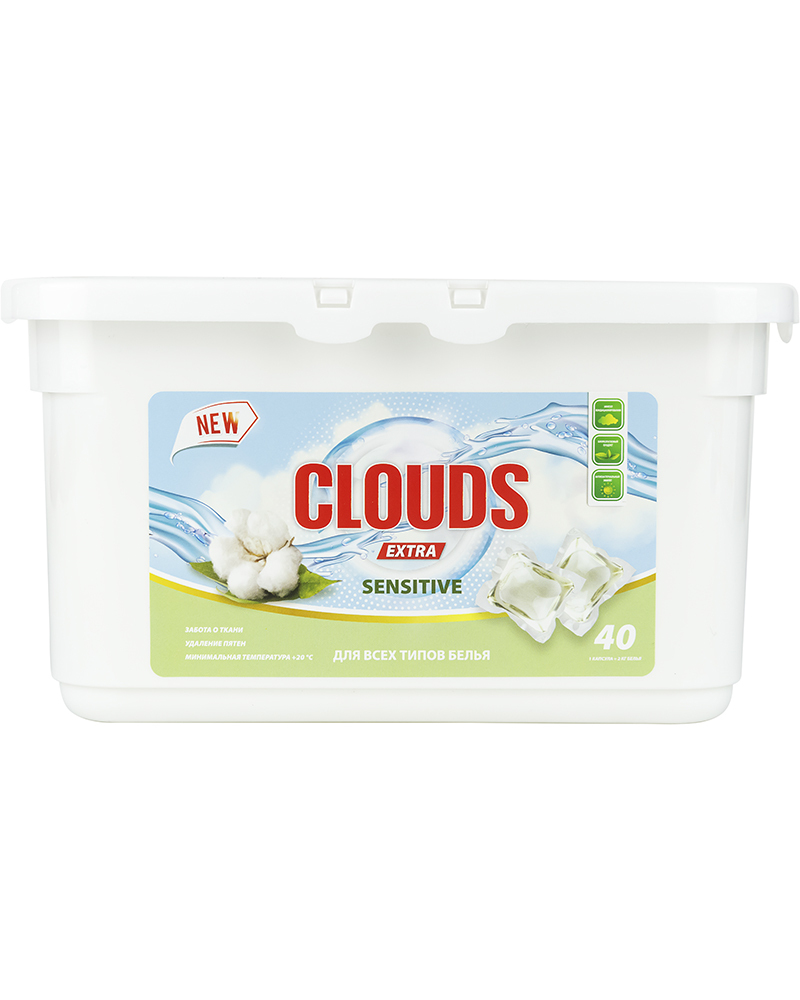 CLOUDS Sensitive Капсулы для стирки всех типов белья Орхидея (8 г х 40) 320 гр.