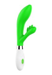 Зеленый вибратор-кролик Agave - 23 см. - 