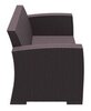 Диван пластиковый плетеный двухместный с подушками Monaco Lounge, коричневый