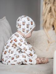 Утеплённый комбинезон с открытой ножкой Mjölk Sleep and Play Стаканчики