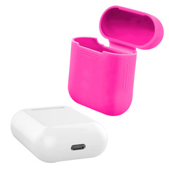 Чехол на airpods силиконовый (розовый)