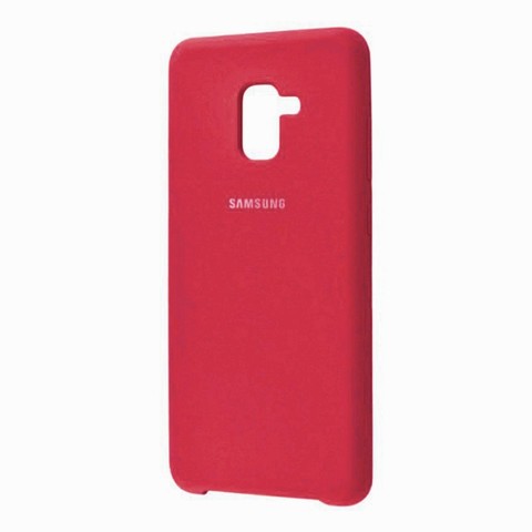 Силиконовый чехол Silicone Cover для Samsung Galaxy A5 2018 (Темно-красный)