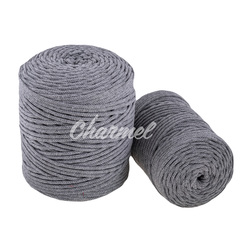 Grey cotton cord 4 mm