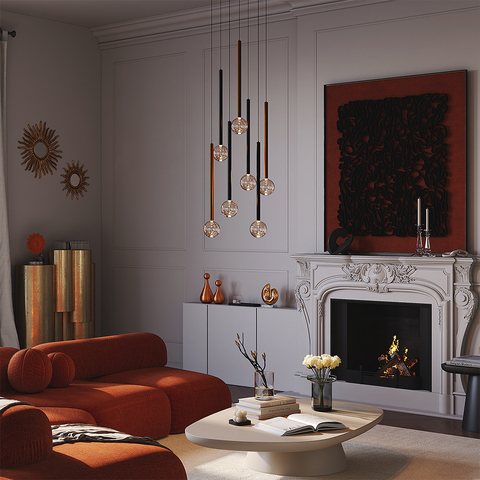 Подвесной светодиодный светильник Maytoni Bubble dream MOD383PL-L40BBS3K