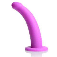 Лиловый поясной страпон Navigator Silicone G-Spot Dildo with Harness - 17,8 см. - 