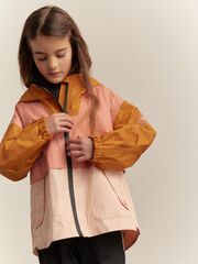 Куртка водонепроницаемая с капюшоном для девочки Next E25-194, Персиковый, Розовый