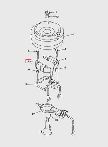 Катушка световая  для лодочного мотора T15, OTH 9,9 SEA-PRO (8-4)