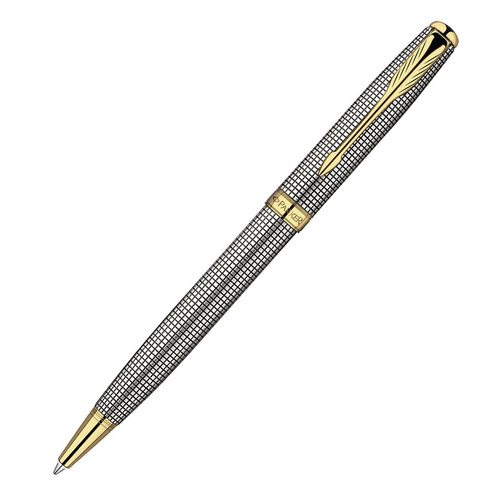 Parker Sonnet - Cisele Silver GT, шариковая ручка, M, BL