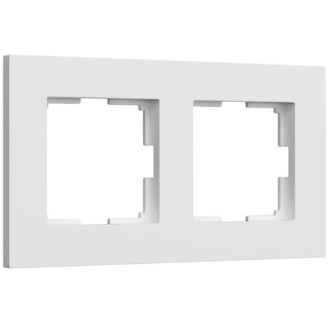 Рамка на 2 поста. Цвет Белый софт. Werkel(Веркель). Slab. a062795 / W0022961