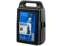 ЗУБР 2 т, 180 - 347 мм, бутылочный гидравлический домкрат в кейсе, Профессионал (43060-2-K)