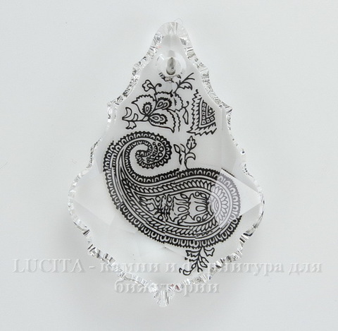 6091 Подвеска Сваровски Flat Baroque Paisly Print (38 мм)