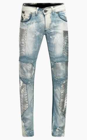 The Saints Sinphony | Джинсы мужские LT BLUE FACETED MOTO TSG353 перед