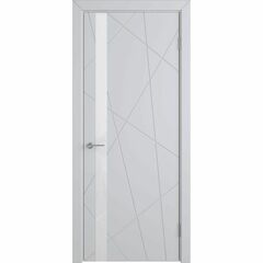 Купить Межкомнатная дверь эмаль VFD Flitta Cotton серая остеклённая