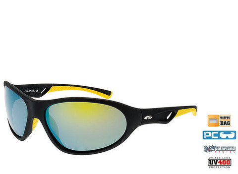 Спортивные поляризационные очки Goggle Egzo Black-Yellow