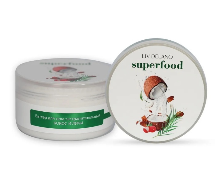 Liv-delano Superfood Баттер для тела экстрапитательный Кокос и личи 240г