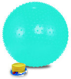 Мяч массажный 1865LW (65см, ножной насос, голубой) фото №1