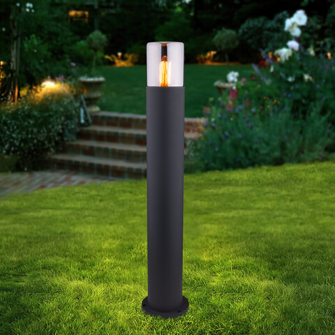 Ландшафтный светильник 35125/F Roil чёрный/дымчатый плафон