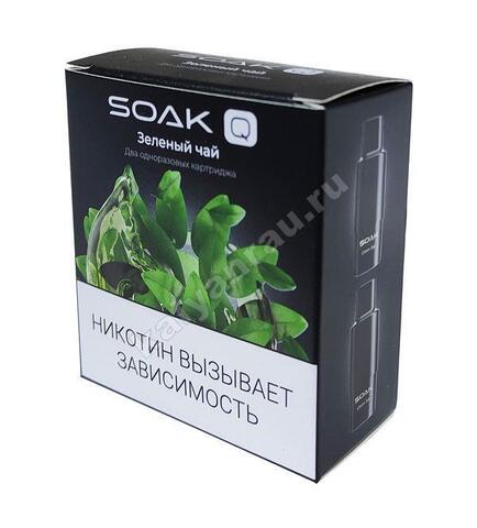 Картриджи SOAK Q 1500 затяжек - Зеленый чай (Green Tea)