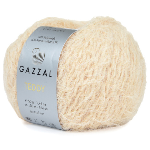 Пряжа Gazzal Teddy 6534 светлый беж