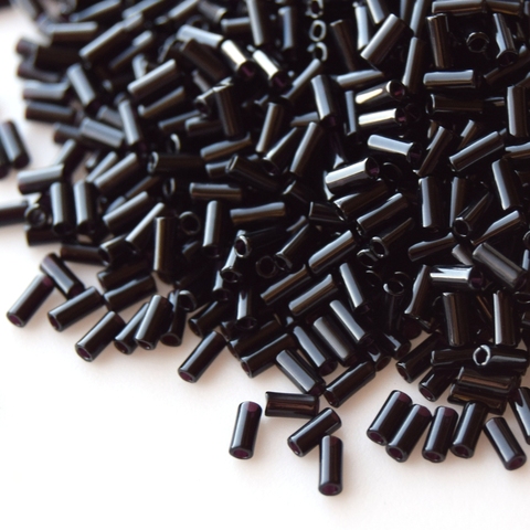 SLB3-0401 Стеклярус тонкий 3мм Миюки/Miyuki Slender bugles Black