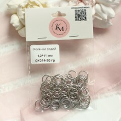 Колечки 1,2*11 мм соединительные родий 20 гр, СК014-20 гр