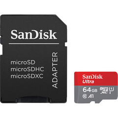 Карта памяти SanDisk 64GB Ultra MicroSD 140MB/s UHS-I R for Smartphones Black