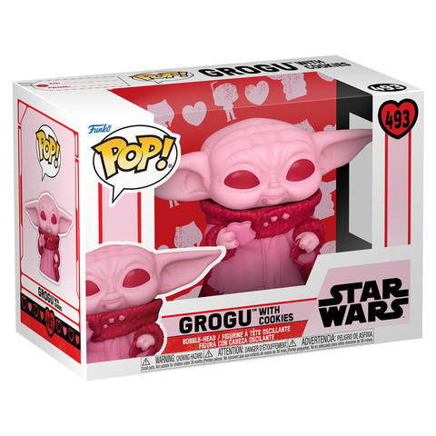 Фигурка Funko POP! Bobble Star Wars Valentines Grogu with Cookies 60124