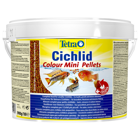 Tetra Cichlid Colour Mini корм для всех видов небольших цихлид для улучшения окраса (10 л)