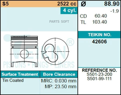 Поршень двигателя TEIKIN 42606 STD (4шт/упак)