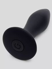 Черная анальная вибропробка Sensation Rechargeable Vibrating Butt Plug - 8,9 см. - 