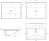 Aquanet 301803 Компл.1 - Раковина керамическая накладная Ирис 600*470*210 мм (301803)