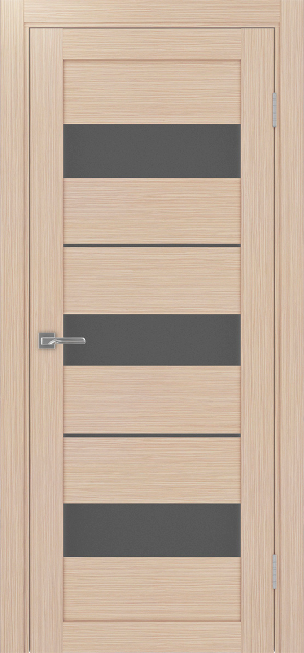 Дверь межкомнатная Оптима Порте Турин 526.122, цвет беленый дуб, экошпон, стекло графит