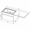 Aquanet 239217 Тумба с раковиной Токио 130 L подвесная 1 ящик цвет белый глянец (239217)