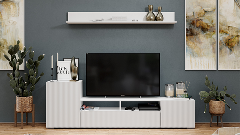 Гостиная Сильвия тип 2 белый ясень / белый матовый