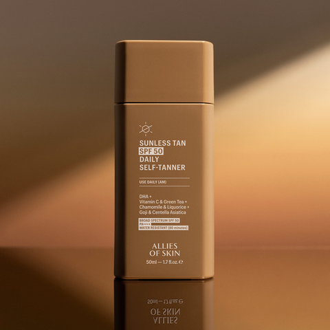 ALLIES OF SKIN Sunless Tan SPF 50 Sunscreen + Self-Tanner Крем автозагар для лица с SPF 50 и антиоксидантами, 50 мл