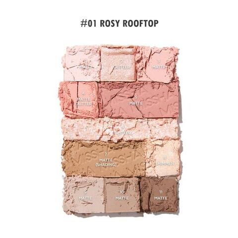 Mood Moment Palette [#1ROSY ROOFTOP],Палетка теней с розовым оттенком 12.5 г (до 13.08.26)