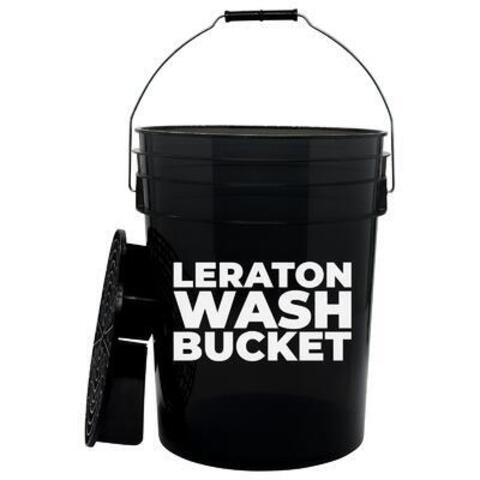 LERATON BUCKET WBB Прозрачное ведро для мойки автомобилей с сепаратором (чёрное) 20л
