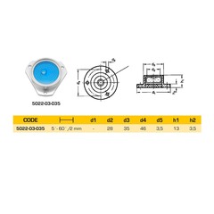 Уровень поверхностный круглый 48/35х13мм Kinex 5022-03-035