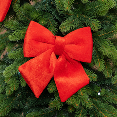 Декоративный бант Нарядный, Красный, 21,5*24,5 см, 1 шт.