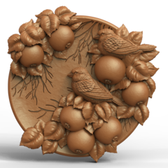 Силиконовый молд Птицы (медальон) № 0474