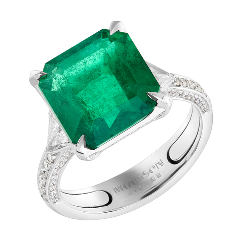 Кольцо с Изумрудом и Бриллиантами, R0070-51/1