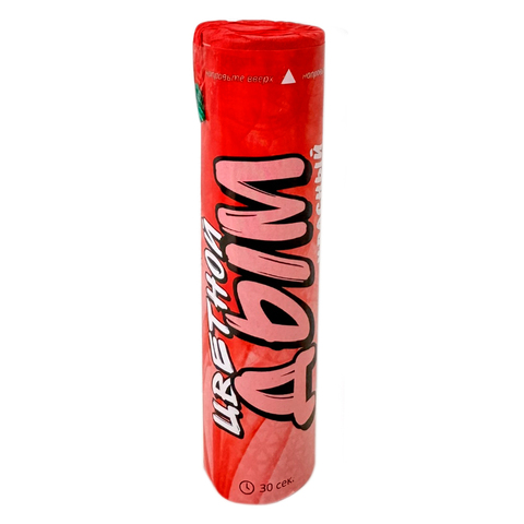 Цветной дым, 30 сек., 12 см, Красный, 1 шт.