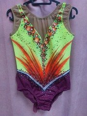 Купальник для художественной гимнастики без страз рост 122-128 см НОВЫЙ