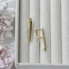 Швензы удлинённые Капля 32*5 мм с английским замком, позолота, Ш131