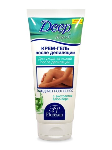 Floresan DEEP DEPIL Крем-гель баланс, замедляющий рост волос, после депиляции,150мл