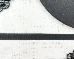 Лента киперная, хлопок, ш. 1 см, тёмно-серый