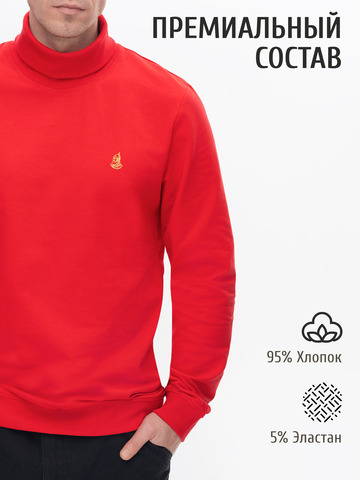 Водолазка красного цвета