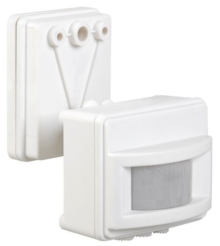 Датчик движения ДД 017 белый, макс. нагрузка 1100Вт, угол обзора 120град., дальность 12м, IP44, IEK