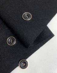 Пальтовая лоден, черный C022, шерсть 620г/м2