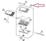 Крышка панели оператора в сборе с кнопками Lexmark MX62x/XM3250 (41X2440)